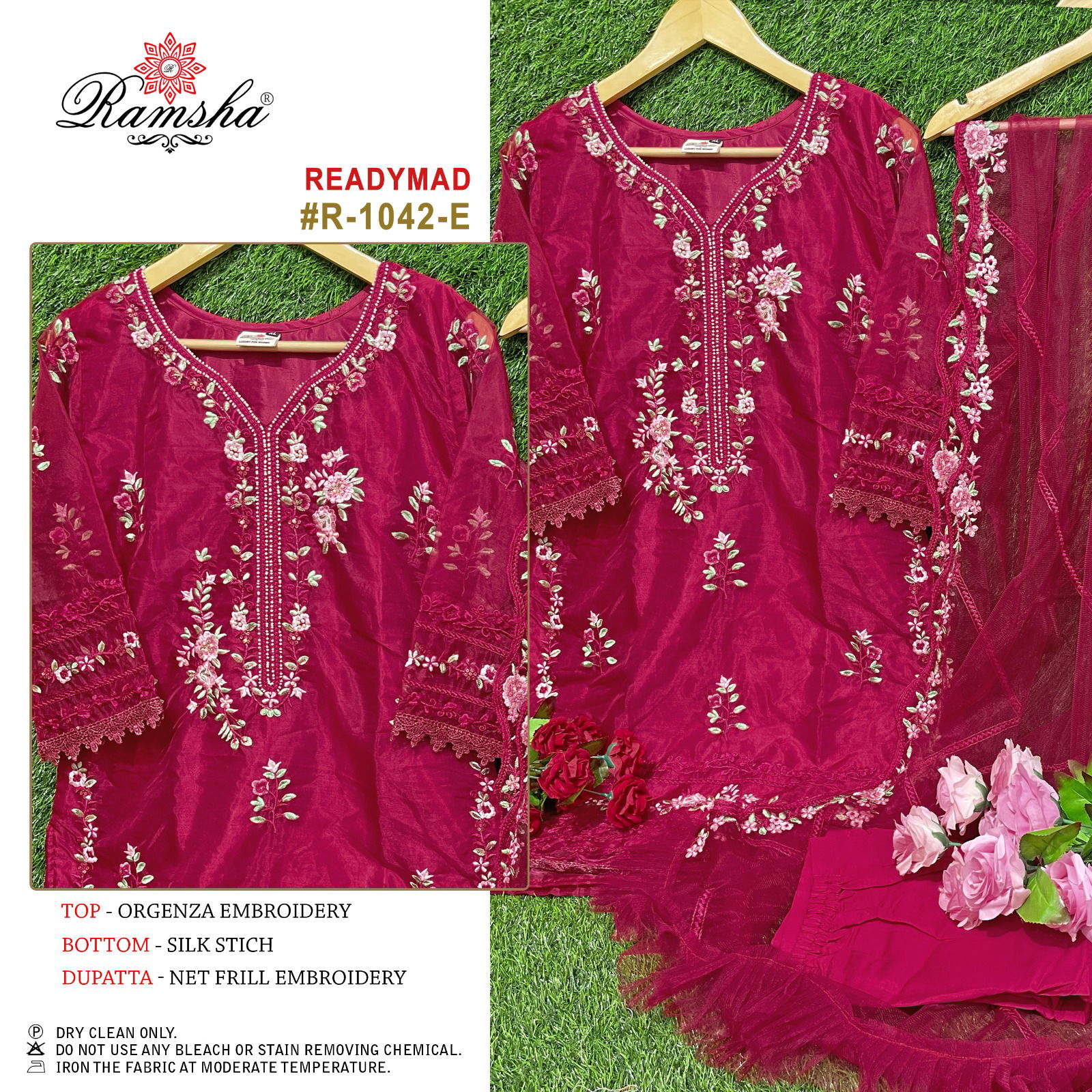 R 1042 Nx E To H By Ramsha Orgenza Pakistani Readymade Suits Wholesalers In Delhi